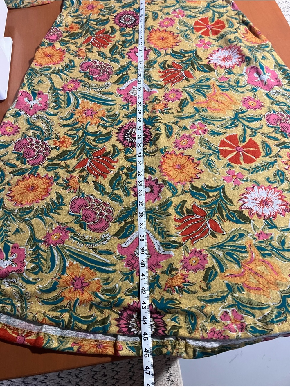 NATURAL LIFE Mustard Yellow Floral Long Sleeve Maxi Dress - Picture 6 of 6